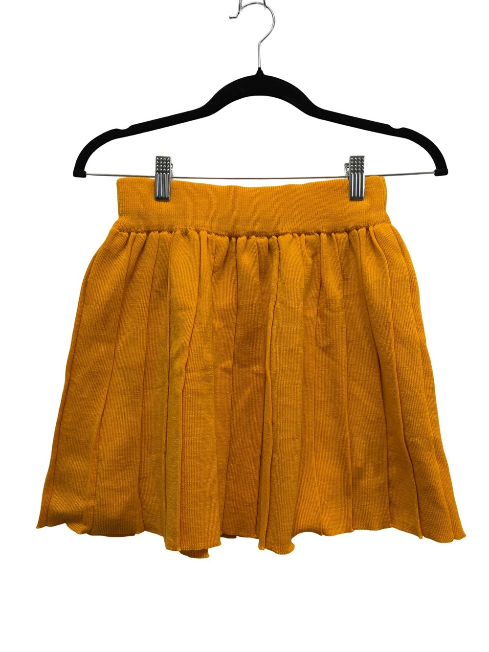 Stoned Immaculate Mini Skirt One Size Mustard Orange Elastic Waist Boho 70s